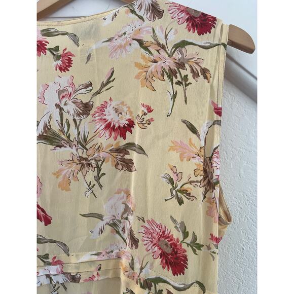 VTG April Cornnell Floral Sleveless Midi Dress Large Fairy Boho Cottage Granny - Picture 14 of 15